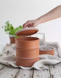 Germoir à 3 étages en terre cuite