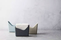 Porte-serviettes en fibre de bambou bleu brouillard