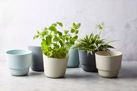 Kruidenpot uit bamboevezel donkergrijs