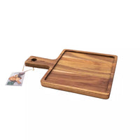 Hamburgerplank uit acaciahout vierkant 21cm FSC®