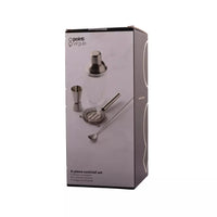 4-piece cocktail set in glass and stainless steel
