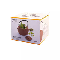 Cast iron teapot with internal enamel coating 1L Burnt Orange
