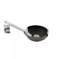 Wok uit carbonstaal met excalibur antikleeflaag ø 20cm