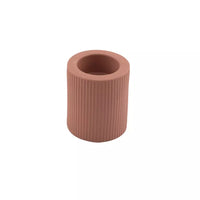 Ceramic high tealight holder dusty rose