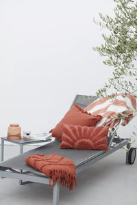 Sierkussen uit 100% gerecycleerd katoen terracotta