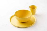Set of 12 dinner pieces in rPET Mimosa Yellow