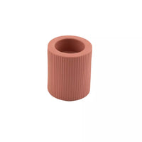 Ceramic high tealight holder dusty rose