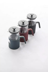 Cast iron and borosilicate glass French press 750ml Misty Grey