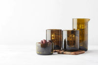 Set van 4 serveerkommen uit upcycled glas olijfgroen 100ml