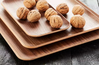 Plateau à servir rectangulaire noix 22x12cm