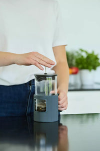 Cast iron and borosilicate glass French press 750ml Misty Grey