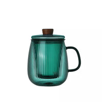 Theekop met filter 600ml Forest Green