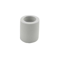 Ceramic high tealight holder light grey