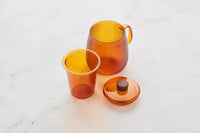 Theekop met filter 600ml donker oranje