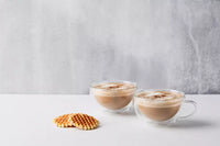 Set of 2 double-walled cappuccino glasses in borosilicate 210ml