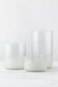Set de 4 verres en verre upcyclé transparent 400ml