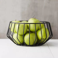 Wire lage fruitmand zwart