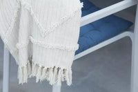 Plaid uit 100% gerecycleerd katoen wit