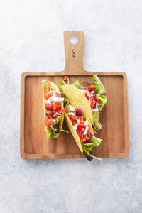 Hamburgerplank uit acaciahout 30x25cm FSC®