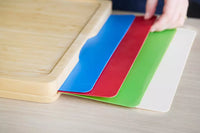 Snijplank uit bamboe met 4 inlegplaten 40x30x4cm FSC®