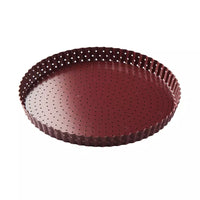 Fluted tart pan with removable base made of non-stick carbon steel ø30cm