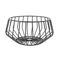 Wire lage fruitmand zwart