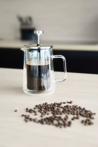 French press in double walled borosilicate glass 600ml