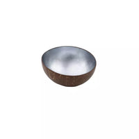 Bol en noix de coco gris-bleu métallique