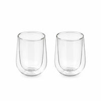 Set of 2 double-walled espresso glasses in borosilicate 80ml