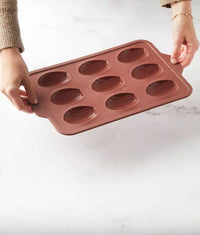 Mold for 9 madeleines Vintage Maroon