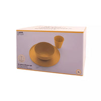 Set of 12 dinner pieces in rPET Mimosa Yellow