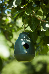 Vogelhuisje uit bamboevezel jagersgroen