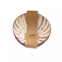 Bol en noix de coco avec nacre rayures naturel