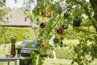Mangeoire à oiseaux en fibre de bambou naturel