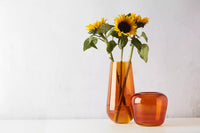 Vase orange Ø 17.5cm H 35cm