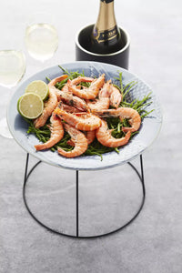 Houder voor zeevruchtenschaal mat zwart