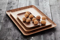 Plateau à servir rectangulaire noix 22x12cm