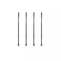 Set of 4 lobster forks black