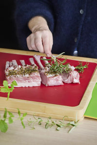 Bamboo cutting board with 4 inserts 45x35x4cm FSC®