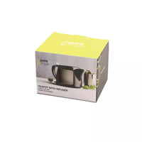Théière avec infuseur à thé mat blanc cassé 500ml