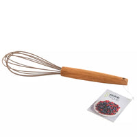 Silicone klopper met bamboe handvat taupe