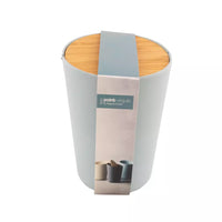 Vuilbak uit bamboevezel en bamboe deksel mist blauw