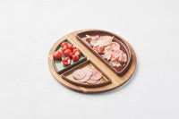 Sharing 1/2 maan tapas bord Vintage Maroon 26x13x2.5cm