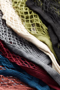 Filet à provision parisien à longues anses khaki