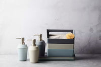 Sink organizer in bamboo fiber dark grey