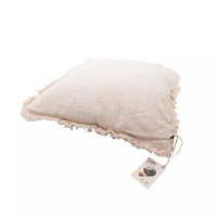 Sierkussen uit 100% gerecycleerd katoen wit