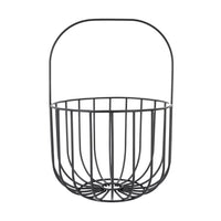 Wire fruitmand met handvat zwart