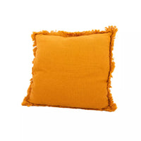 Sierkussen uit 100% gerecycleerd katoen okergeel