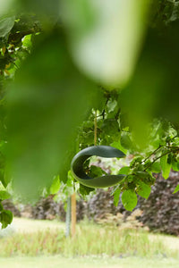 Mangeoire pour oiseaux en fibres de bambou dark forest green