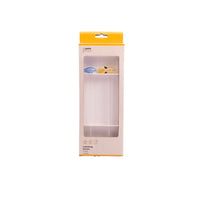 Set van 2 rietjes met vis uit borosilicaatglas en borstel 20cm